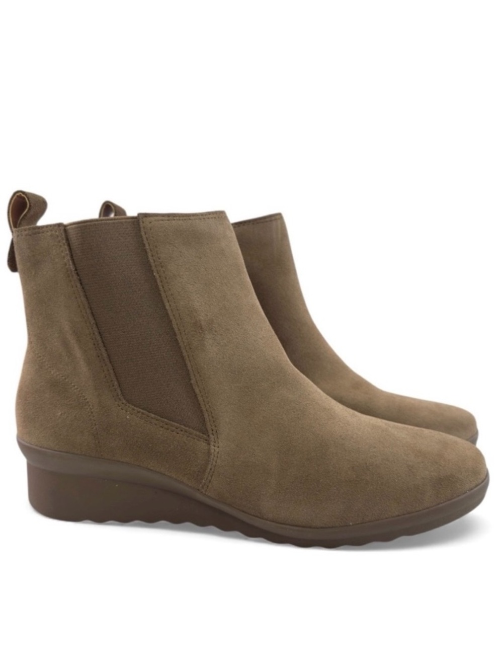 Blondo Stringer Waterproof Suede Wedge Ankle Booties Women’s Size 10M